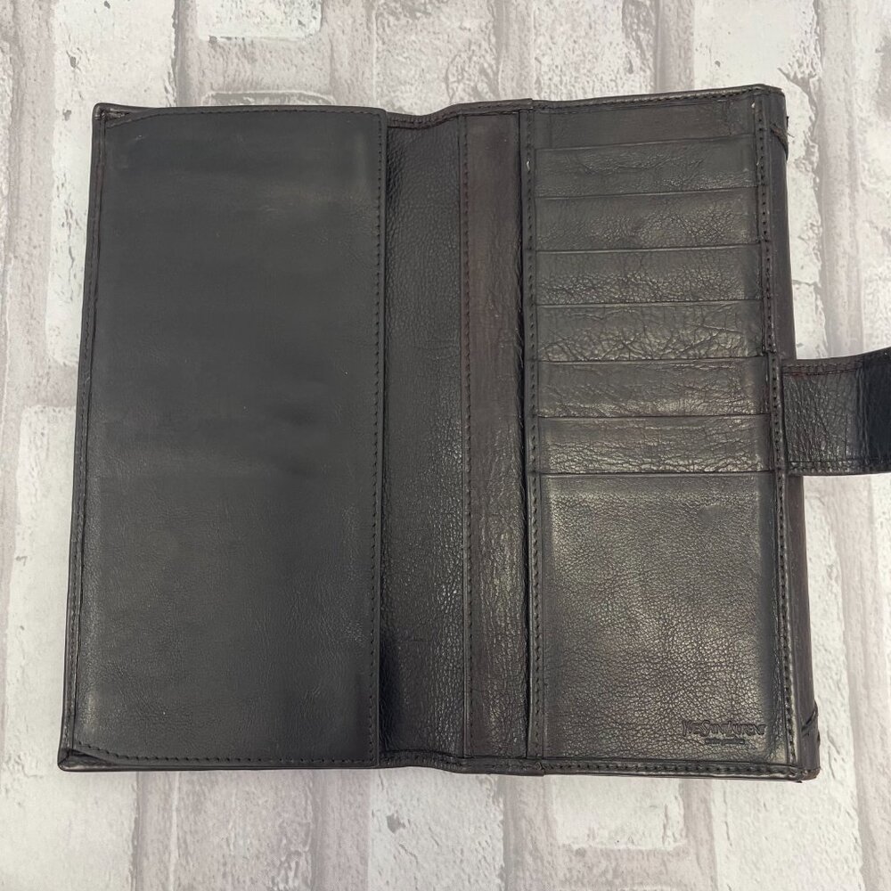 Yves Saint Laurent Vintage Muse Long Wallet in Black Calfskin Leather - Preowned - Picture 2 of 11